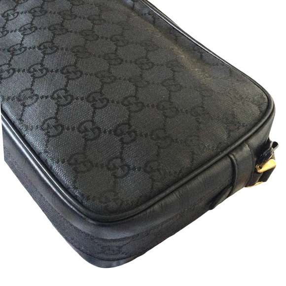 2x HOST PICK Vintage Gucci Black Monogram Crossbody Camera Bag - Picture 9 of 15